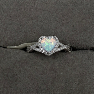925 silver heart shaped ring size 6 Charmed Aroma